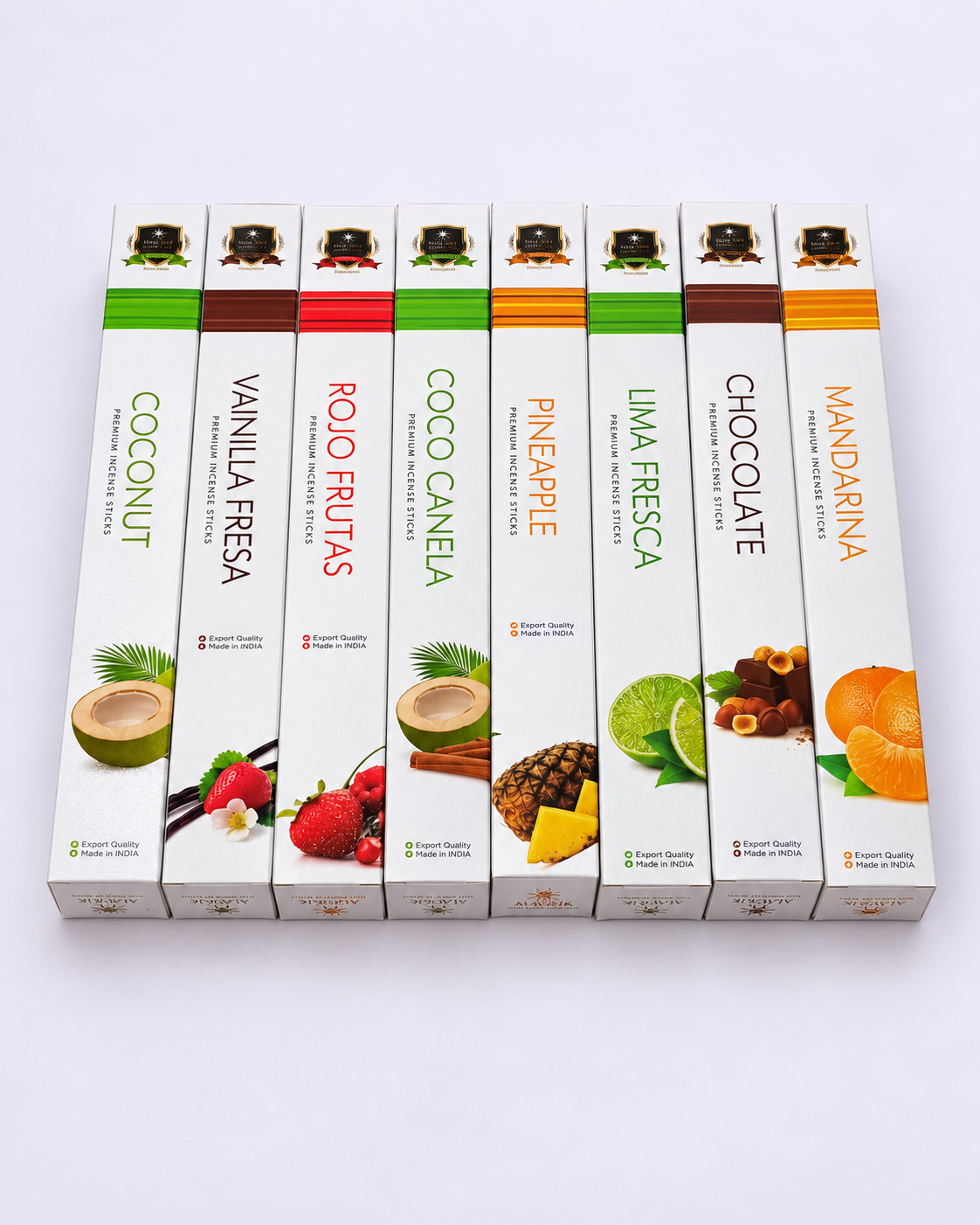 Cajas de inciensos de frutas de la selección de productos
